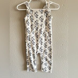 Kate Quinn size 3-6 months baby 100% organic cotton overalls mushroom print